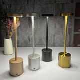 LumiÉlan – Klassische Wiederaufladbare Tischlampe mit Touch, 3 Farben & Stufenloser Dimmung