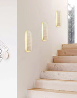 StoneGlow Recta – Moderne Wandleuchte aus Naturstein