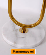 Nordic Luxe Vloerlamp met Marmeren Bijzettafel