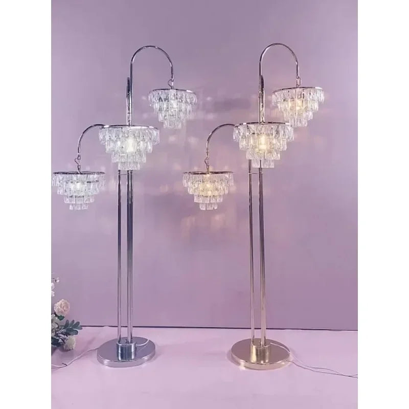 LumiÉclat Kristall-Blumenvase & LED-Kerzenleuchter – Edle Tischdeko für Hochzeit, Party & Zuhause