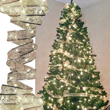 LumiRibbon Goldene Weihnachtsband LED Lichterkette – 2M/5M/10M
