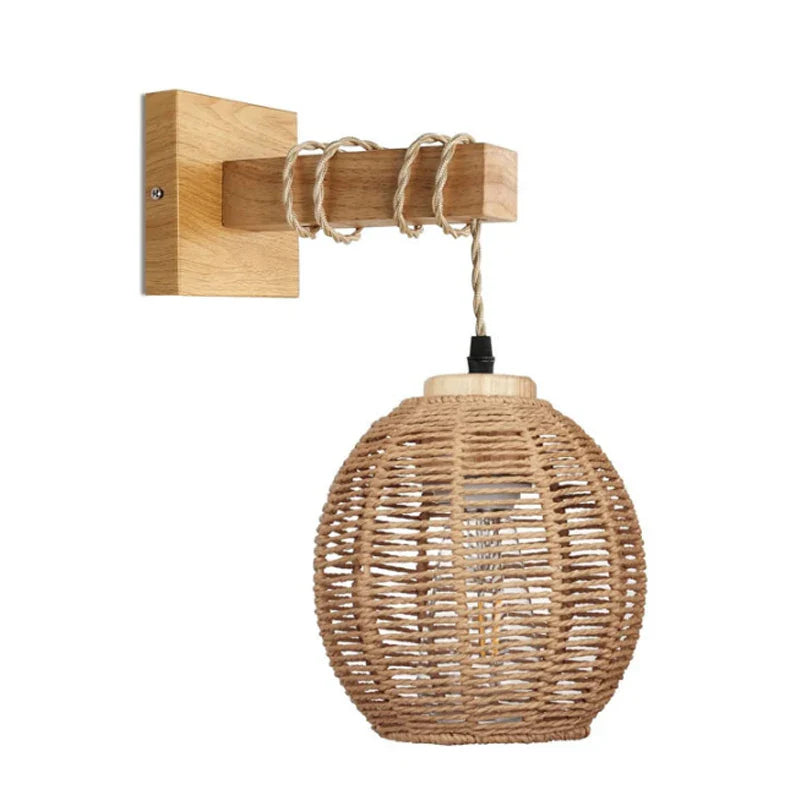SolBambu Wandlampe – Handgeflochtene Bambuslaterne für Moderne Naturräume