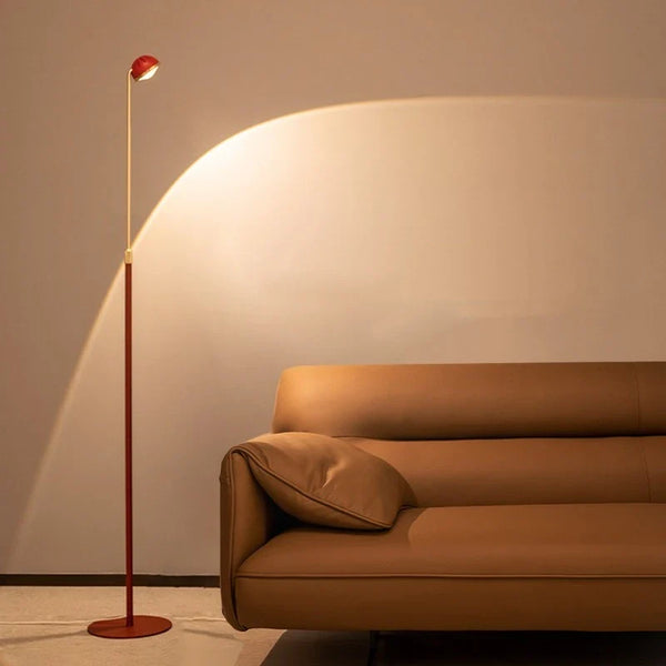 ScandiGlow Rote Skandinavische Stehlampe