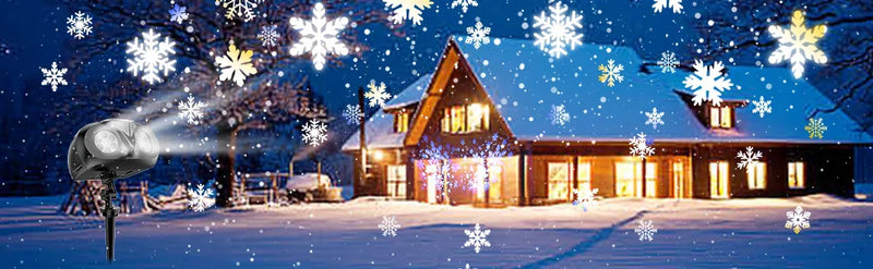 SNOWGLOW – LED Schneefall Projektor mit Doppelkopf
