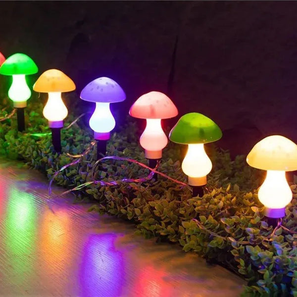LUMIGLOW Solar-Pilz-Lichterkette