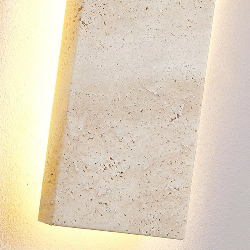 StoneGlow Recta – Moderne Wandleuchte aus Naturstein