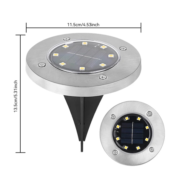 SunStep Solar LED Bodenleuchten – 4er-Set