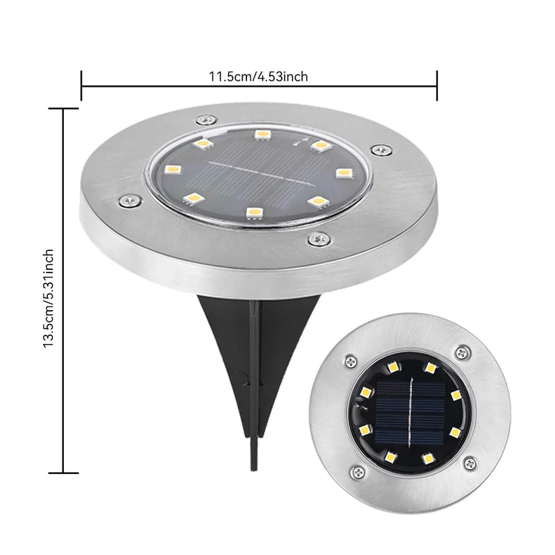 SunStep Solar LED Bodenleuchten – 4er-Set