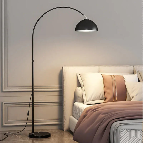 Nordic Arc Luxe Stehlampe – Minimalistische LED Stehleuchte mit Marmorbasis