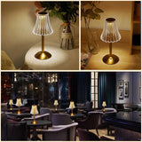 Aurora CrystalTouch – Klassische Kristall-LED-Tischlampe mit Touchbedienung
