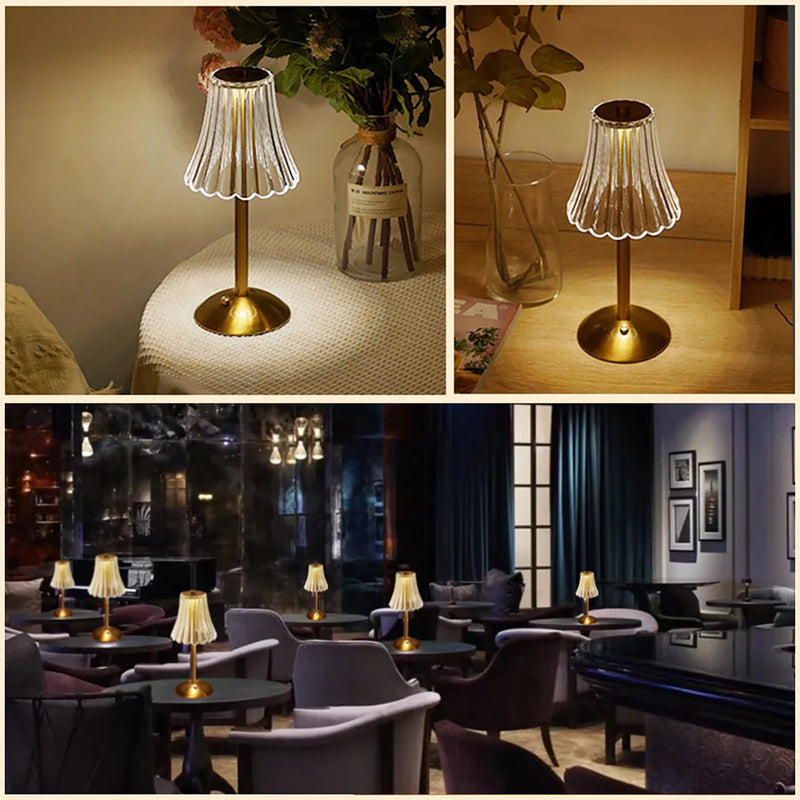 Aurora CrystalTouch – Klassische Kristall-LED-Tischlampe mit Touchbedienung