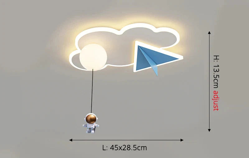 CosmoGlow LED Astronauten Wolken-Deckenleuchte