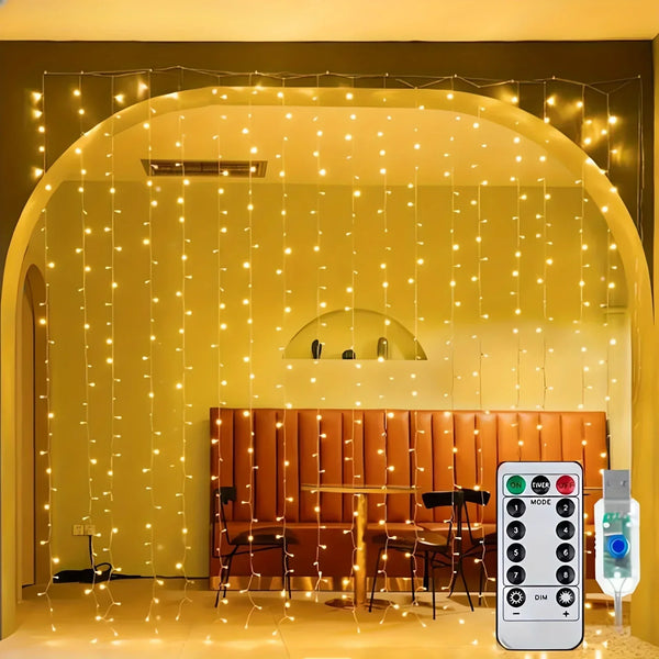 LumiCurtain USB LED Vorhanglichter mit Fernbedienung