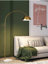 Nordic Arc Luxe Stehlampe – Minimalistische LED Stehleuchte mit Marmorbasis