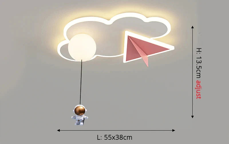 CosmoGlow LED Astronauten Wolken-Deckenleuchte