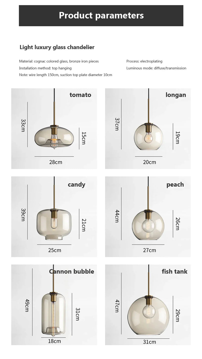 LumiLoft Glas Pendelleuchte