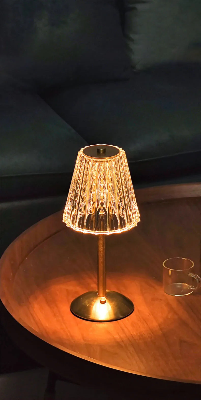 Aurora CrystalTouch – Klassische Kristall-LED-Tischlampe mit Touchbedienung