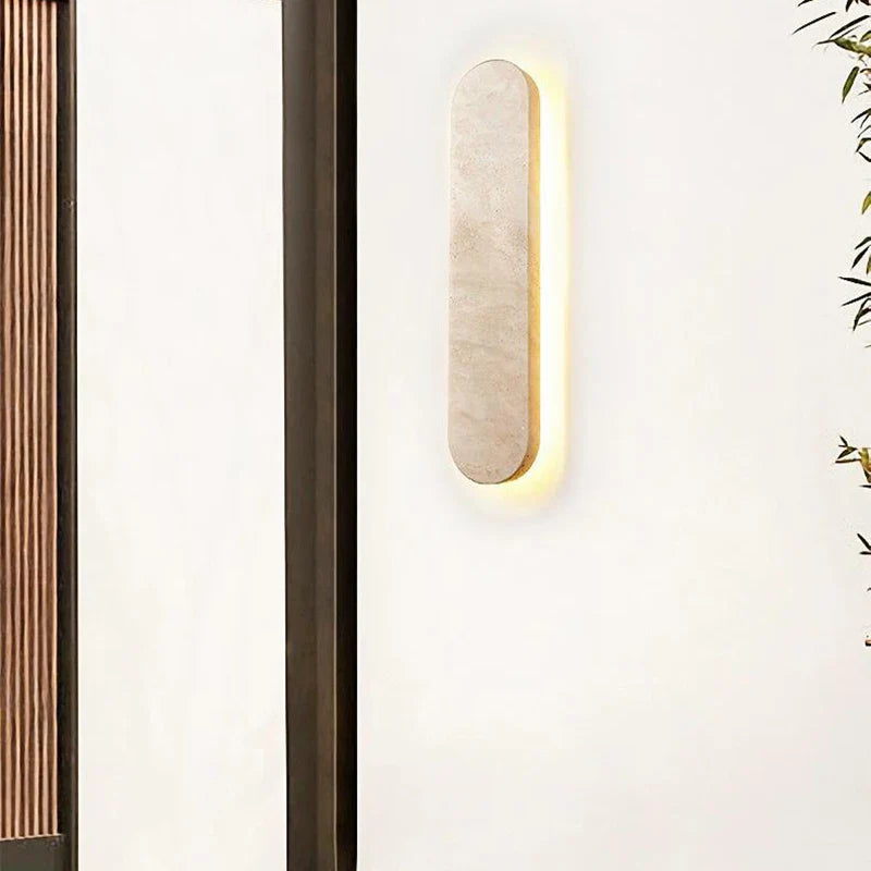 StoneGlow Recta – Moderne Wandleuchte aus Naturstein