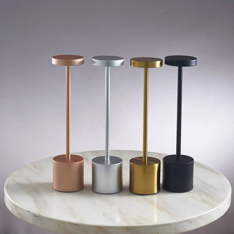 LumiÉlan – Klassische Wiederaufladbare Tischlampe mit Touch, 3 Farben & Stufenloser Dimmung