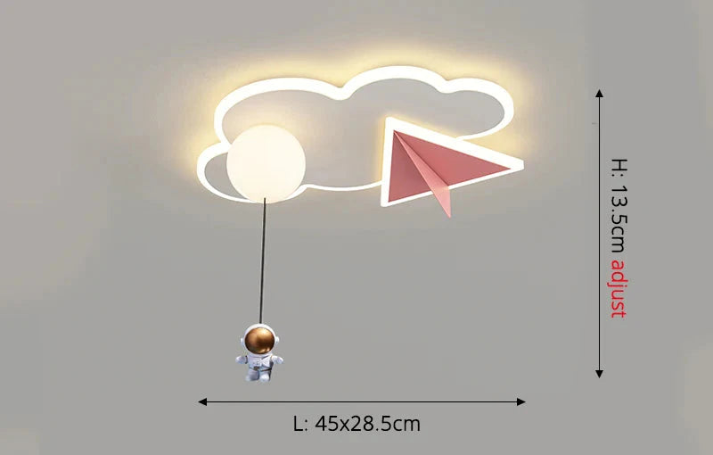 CosmoGlow LED Astronauten Wolken-Deckenleuchte