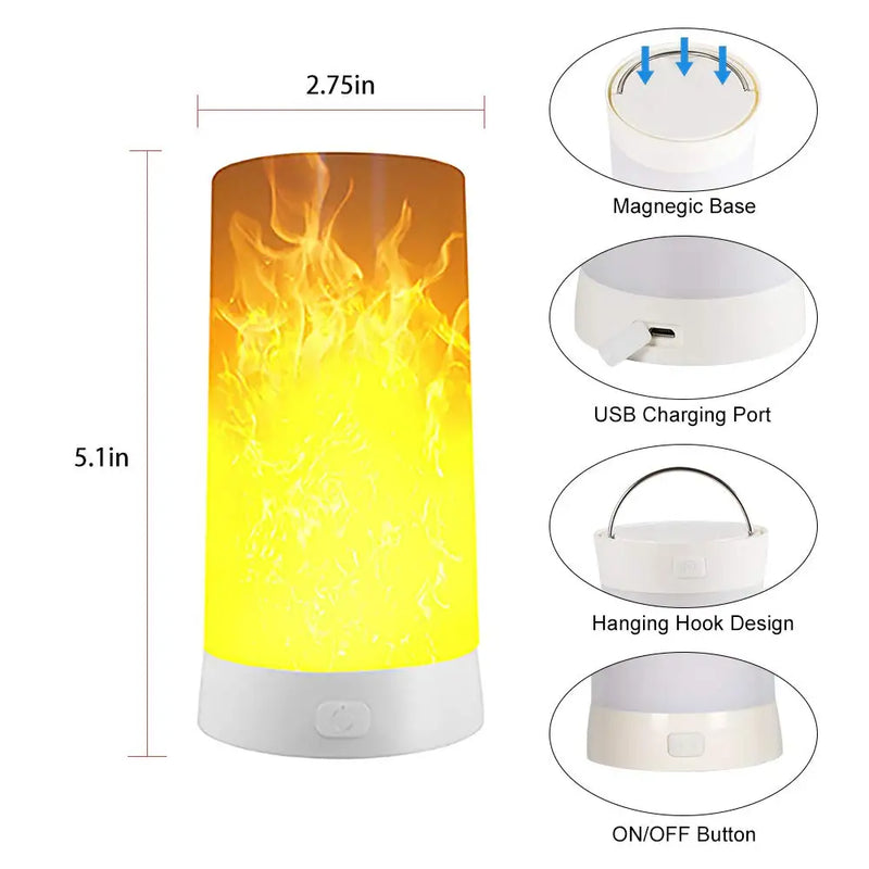 FLAMO USB Wiederaufladbare LED Flammenlampe