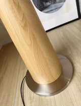 LumiArc – Luxuriöse Holz-Bogen-Stehlampe mit Stoffschirm