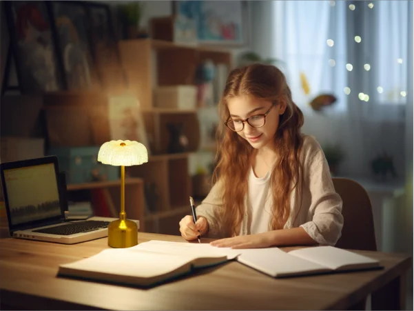 LumiVintage 3000 – Retro LED Tischlampe mit Touch-Dimmung und 3000mAh Akku