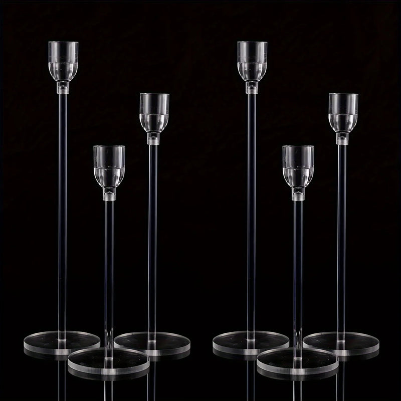 LumenAcry Acryl-Kerzenhalter Set (3-teilig)