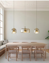 LumiGlow – Elegante Pendelleuchte aus Glasstein mit LED