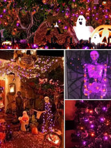 GLOWSPELL – Halloween LED Lichterkette 100/200 LEDs mit Schwarzem Kabel