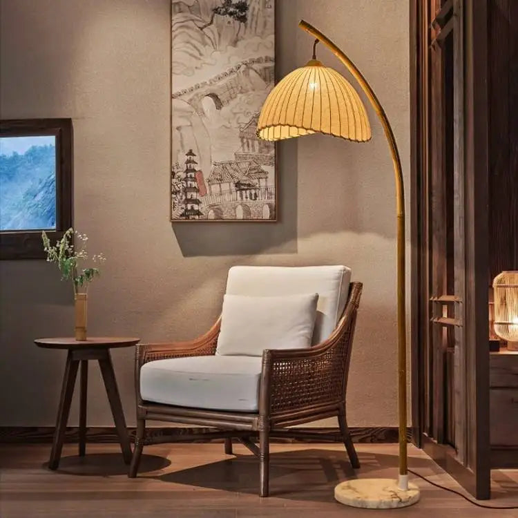 ZenGlow Wabi-Sabi LED Stehlampe – Nordisches & Japanisches Design für eine Ruhige Atmosphäre