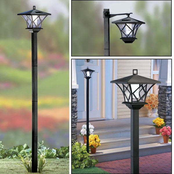 SolarEleganz 2-in-1 Solar-Pfostenlampe