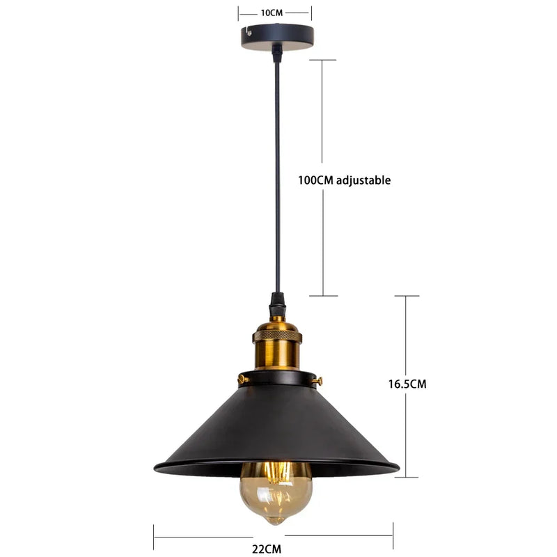 IronGlow Vintage LED Pendelleuchte – Retro Loftlampe für Küche & Esszimmer