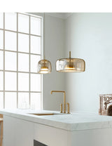 LumiGlow – Elegante Pendelleuchte aus Glasstein mit LED