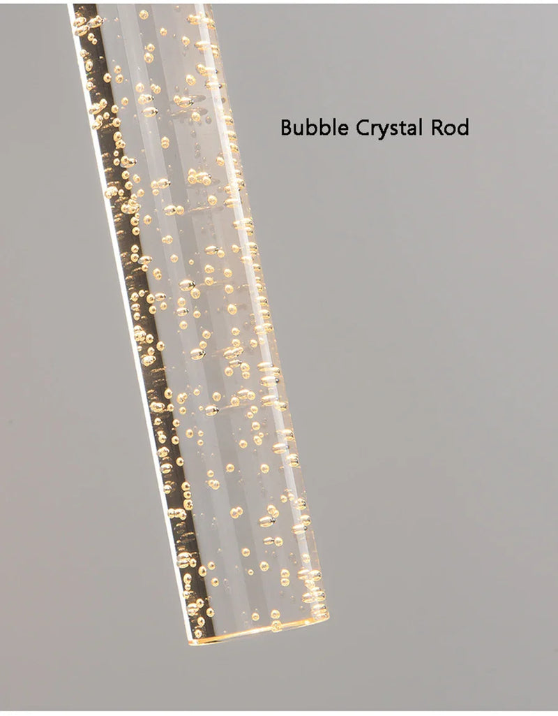 LumiGlas – Luxuriöse LED-Wandleuchte mit Kristall-Bubble-Stab