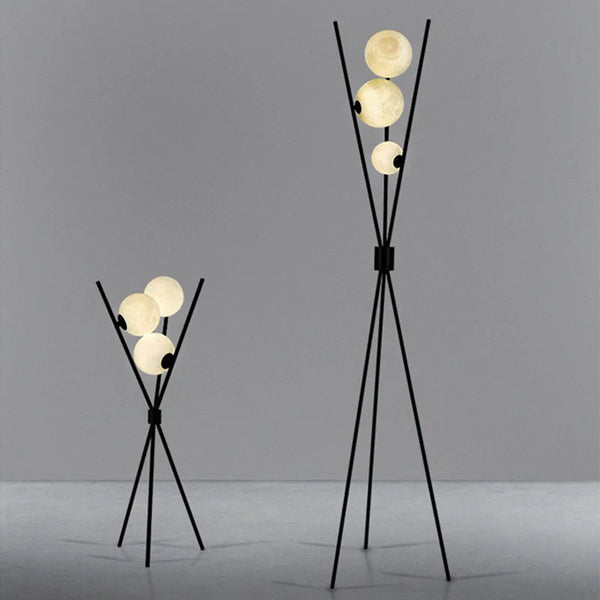 LunaGlow 3D Mond Stehlampe – Moderne LED Tripod Lampe für Wohnzimmer, Schlafzimmer & Büro