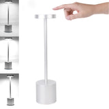 LumiÉlan – Klassische Wiederaufladbare Tischlampe mit Touch, 3 Farben & Stufenloser Dimmung