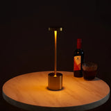 LumiÉlan – Klassische Wiederaufladbare Tischlampe mit Touch, 3 Farben & Stufenloser Dimmung