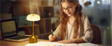 LumiVintage 3000 – Retro LED Tischlampe mit Touch-Dimmung und 3000mAh Akku
