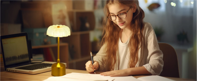 LumiVintage 3000 – Retro LED Tischlampe mit Touch-Dimmung und 3000mAh Akku