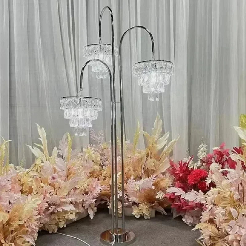 LumiÉclat Kristall-Blumenvase & LED-Kerzenleuchter – Edle Tischdeko für Hochzeit, Party & Zuhause