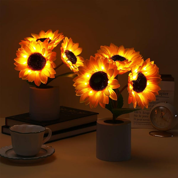 Glitzernde Sonnenblume Lampe für auf Tisch