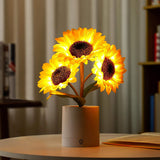 Glitzernde Sonnenblume Lampe für auf Tisch