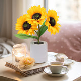 Glitzernde Sonnenblume Lampe für auf Tisch