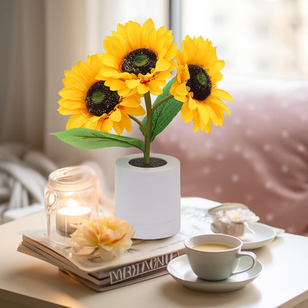Glitzernde Sonnenblume Lampe für auf Tisch
