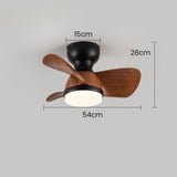 Einfacher, stilvoller Deckenventilator mit LED-Beleuchtung