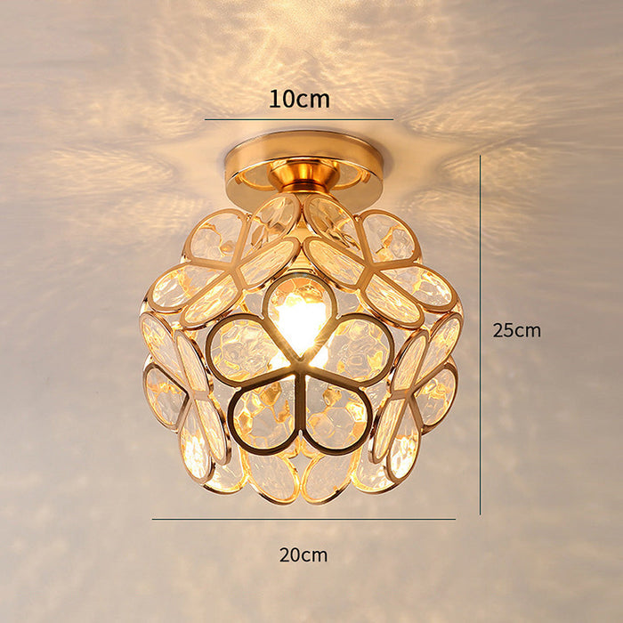 Design-Deckenleuchte aus Glas im floralen Stil