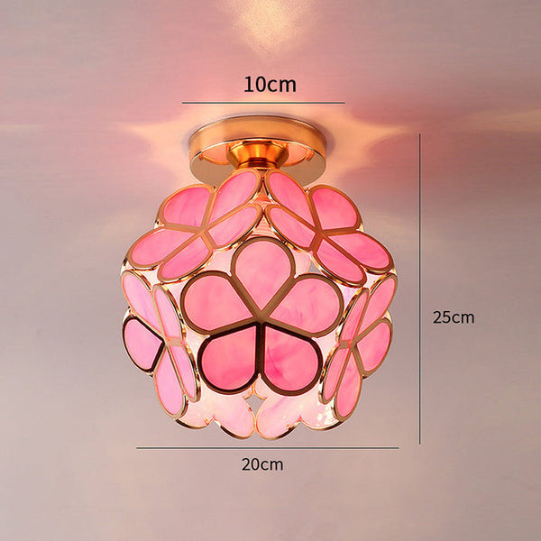 Design-Deckenleuchte aus Glas im floralen Stil