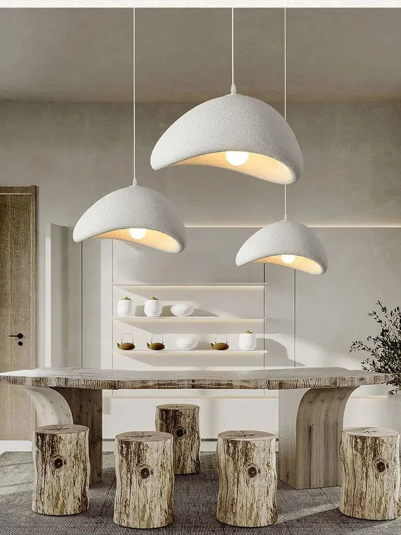 WabiGlow – Moderne LED Pendelleuchte im Wabi-Sabi-Stil für Wohnzimmer, Schlafzimmer & Esszimmer