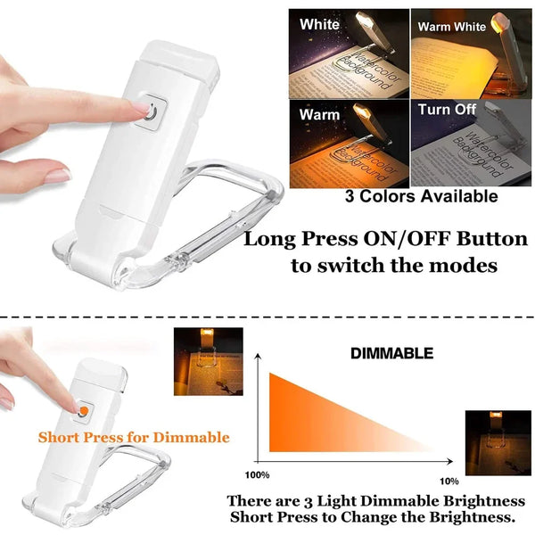 LumiFlex - Tragbare dimmbare LED-Leselampe mit USB-Akku